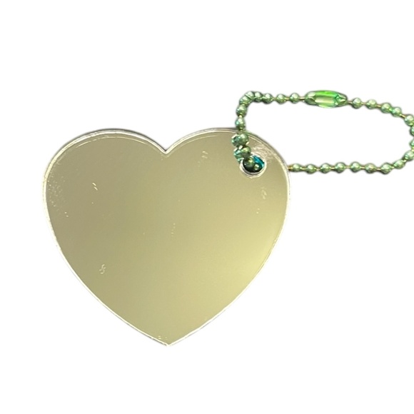 Mirrored Acrylic Royal Blue Heart Back Pack Charm Mirror Back NEW Lucky Charm - Picture 2 of 2